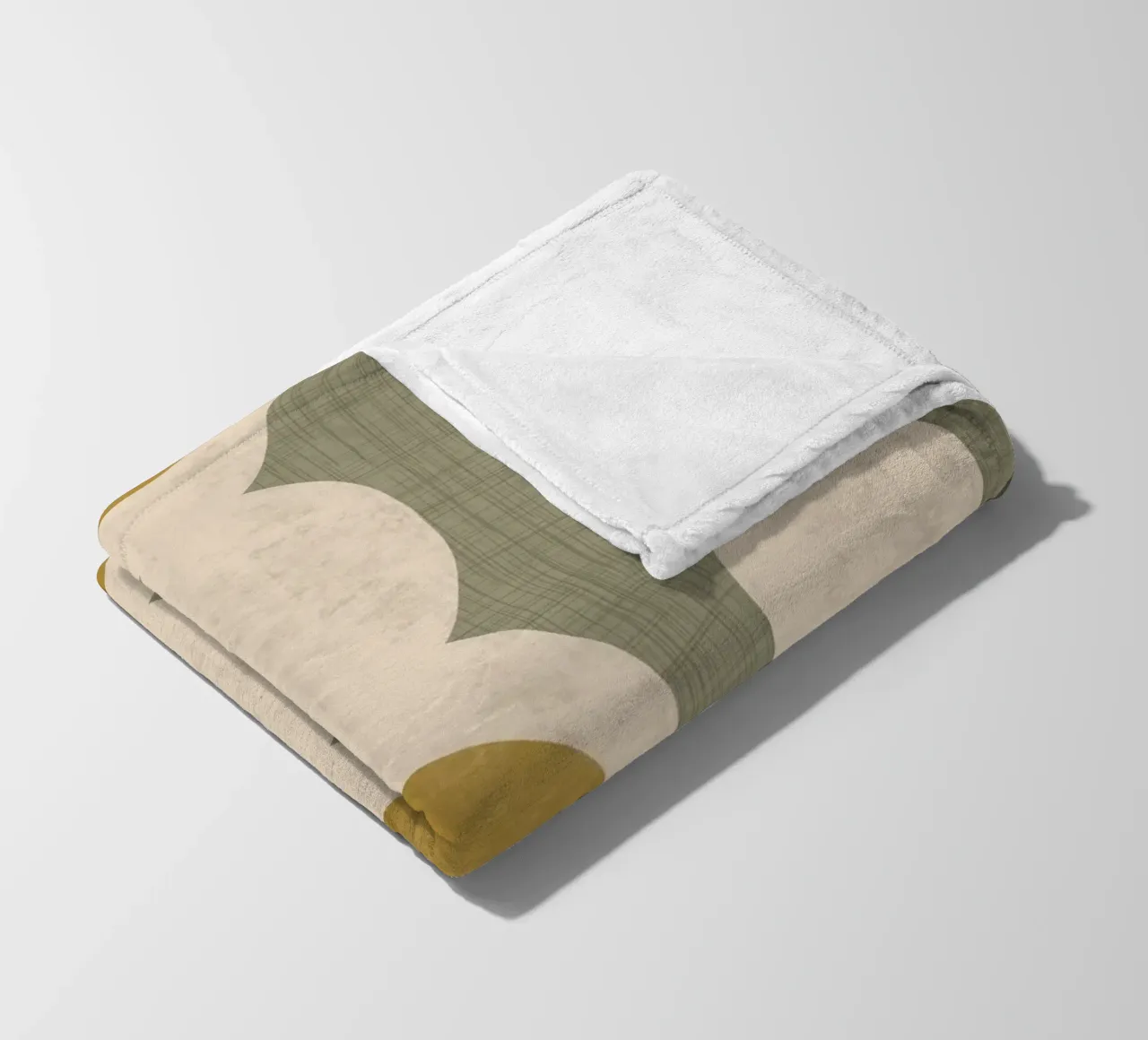 Catena Retro Mod Geo - Verde oliva - Mid Century Modern coperta in pile da susanacosta