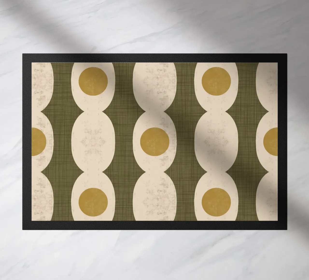 Catena Retro Mod Geo - Muted Olive - Mid Century Modern zerbino da susanacosta