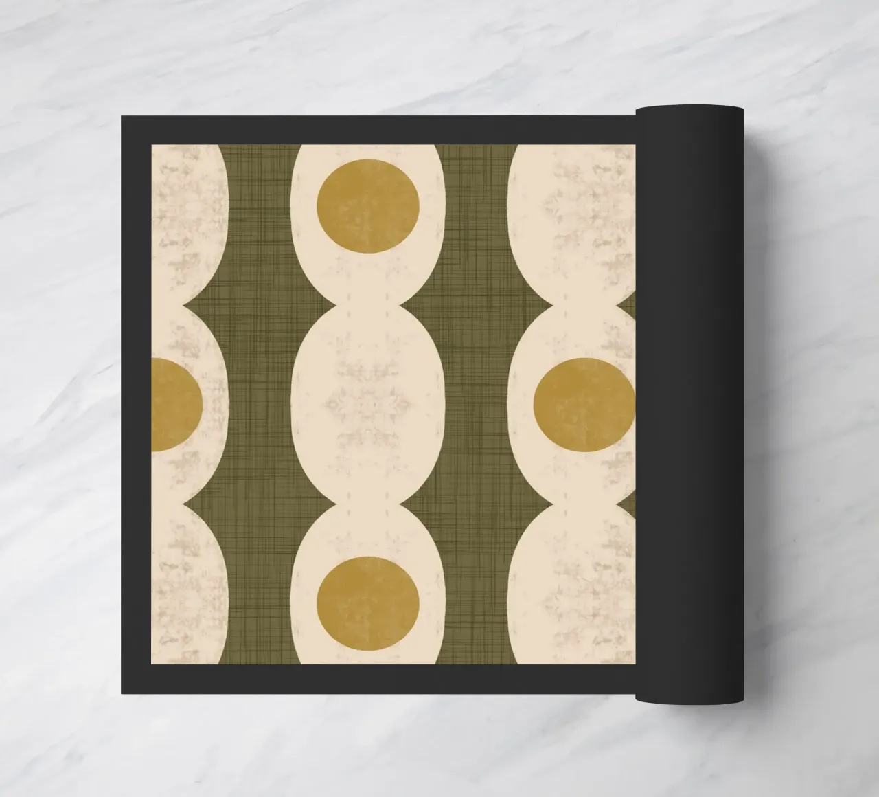 Catena Retro Mod Geo - Muted Olive - Mid Century Modern zerbino da susanacosta