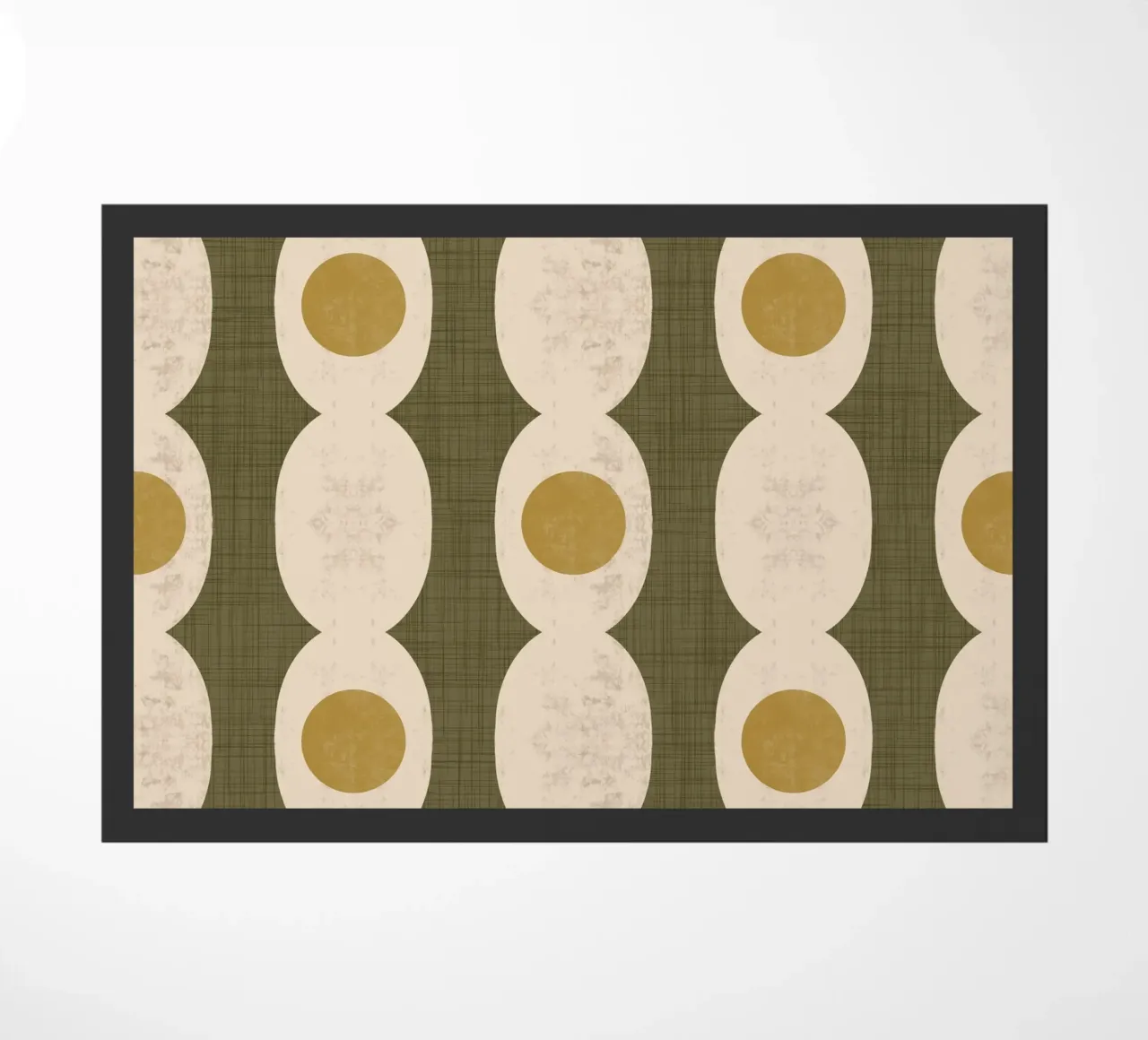 Catena Retro Mod Geo - Muted Olive - Mid Century Modern zerbino da susanacosta