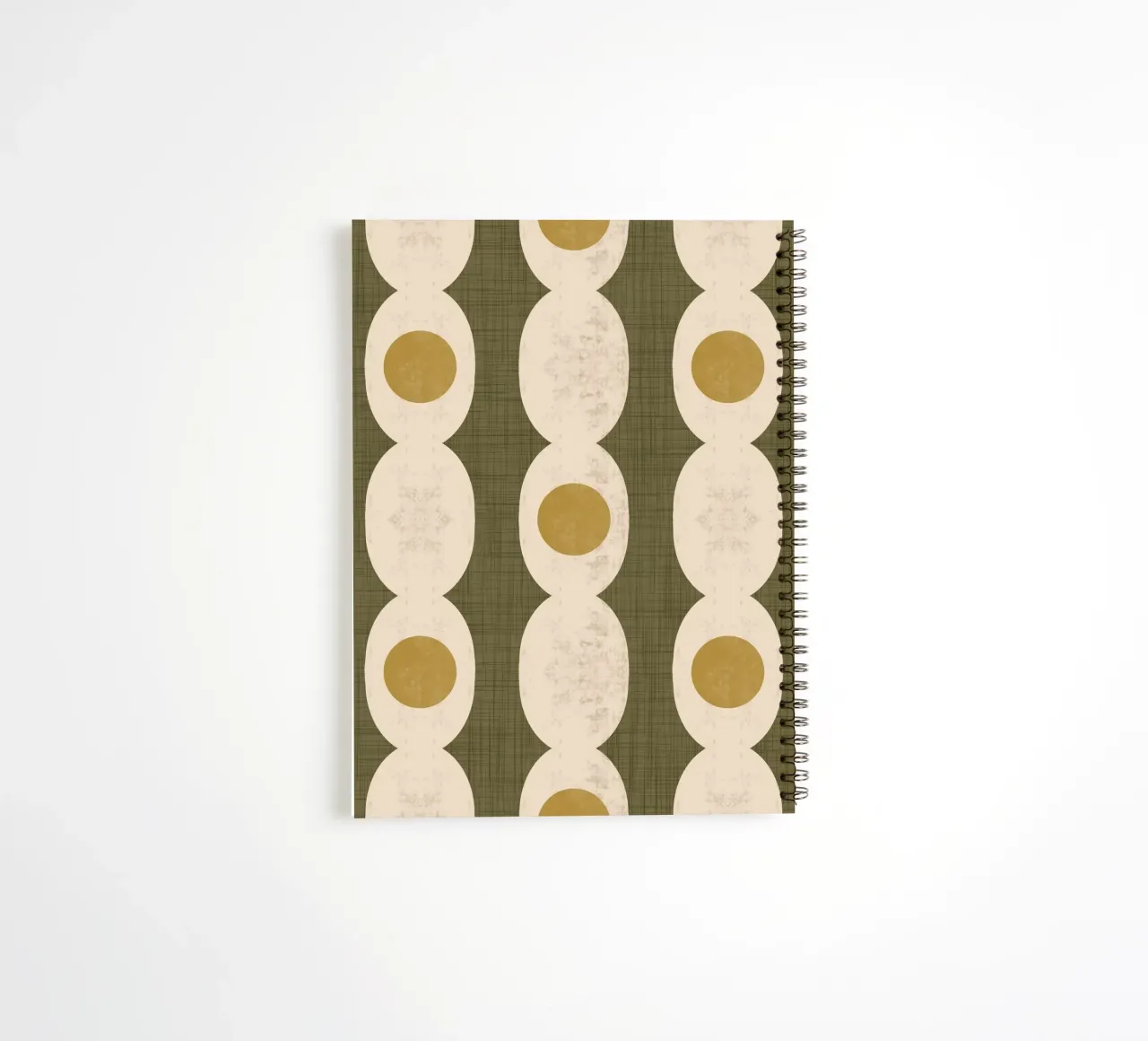 Retro Mod Geo Kette - Gedecktes Oliv - Mid Century Modern Ringbuch von susanacosta