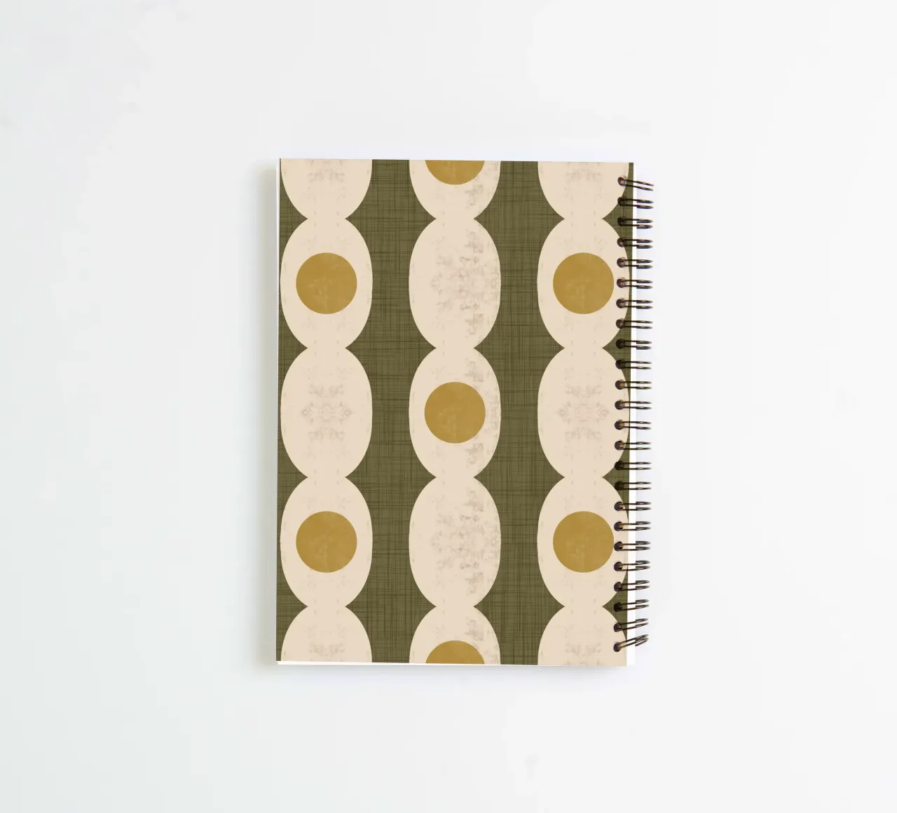 Retro Mod Geo Kette - Gedecktes Oliv - Mid Century Modern Ringbuch von susanacosta