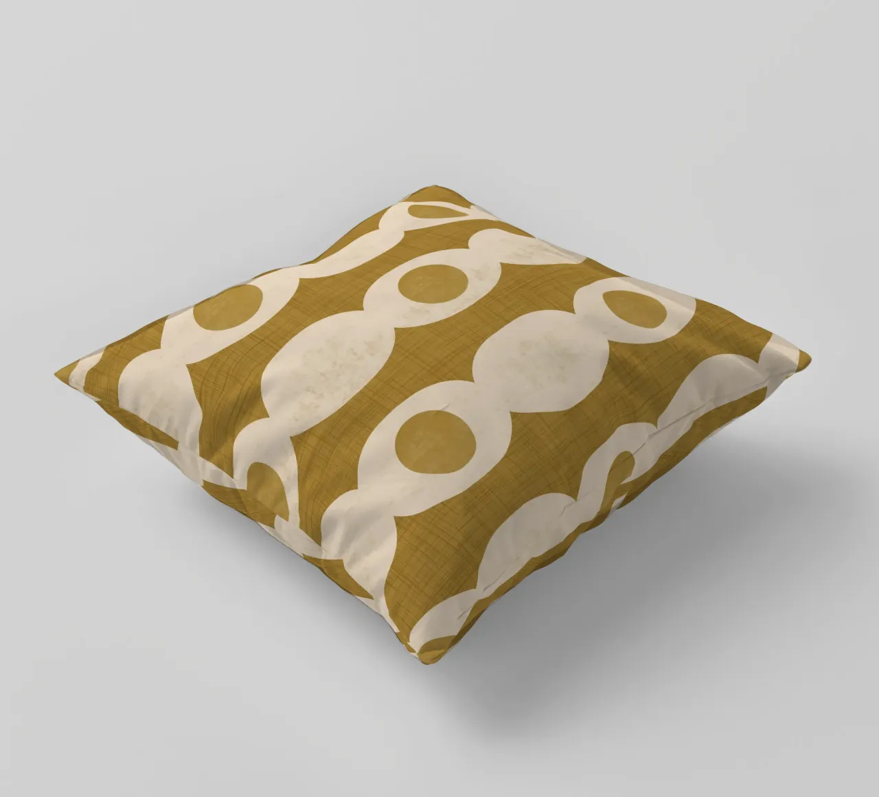 Catena Retro Mod Geo - Marrone senape - Mid Century Modern cuscino da susanacosta