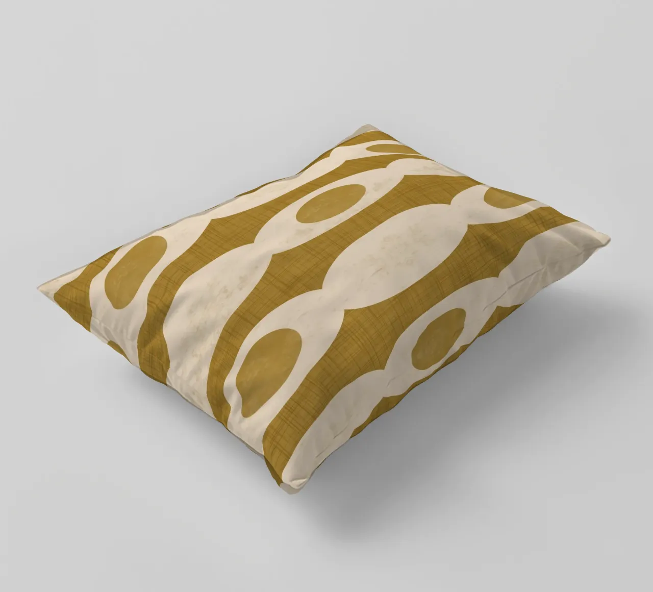 Catena Retro Mod Geo - Marrone senape - Mid Century Modern cuscino da susanacosta