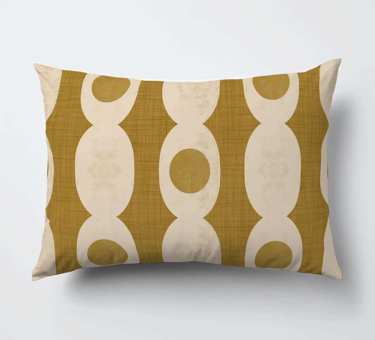 Catena Retro Mod Geo - Marrone senape - Mid Century Modern cuscino da susanacosta