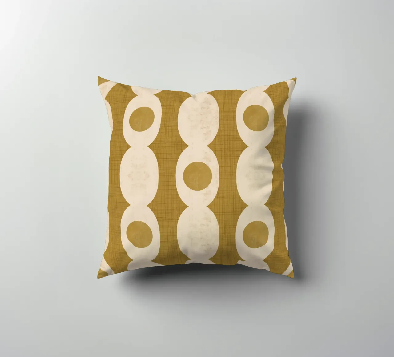 Catena Retro Mod Geo - Marrone senape - Mid Century Modern cuscino da susanacosta