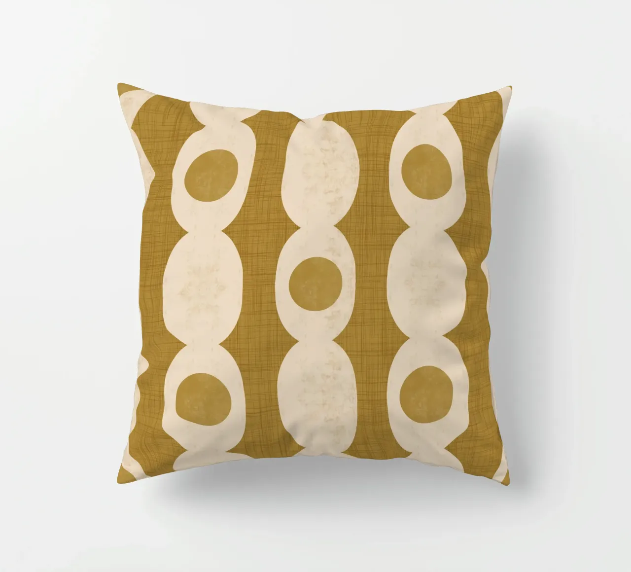 Catena Retro Mod Geo - Marrone senape - Mid Century Modern cuscino da susanacosta