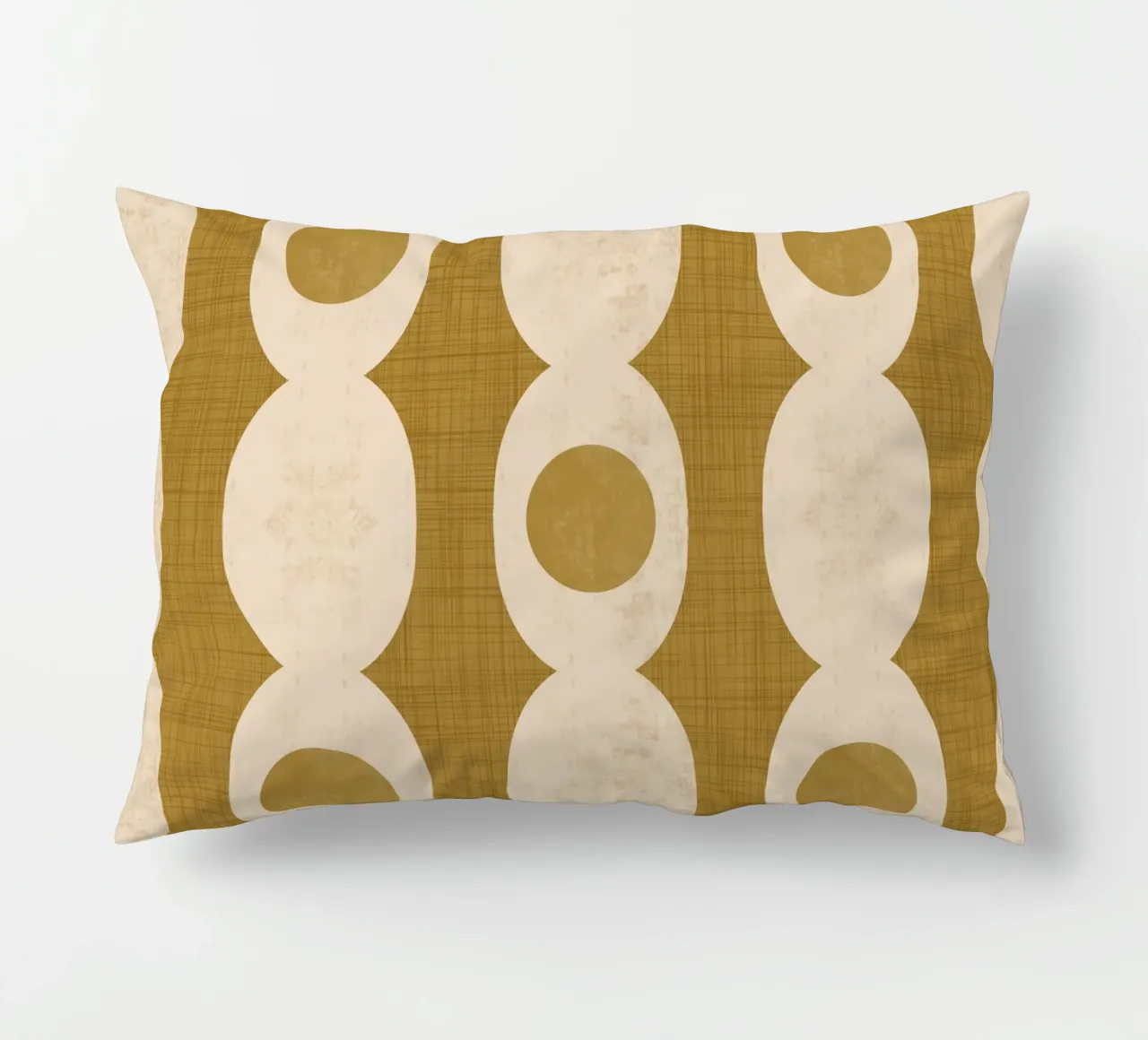 Catena Retro Mod Geo - Marrone senape - Mid Century Modern cuscino da susanacosta