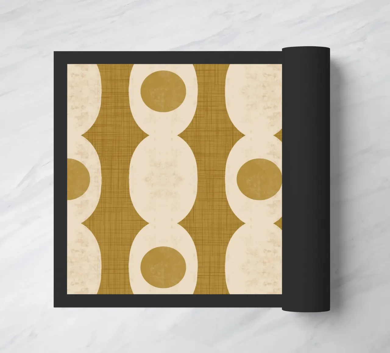 Catena Retro Mod Geo - Marrone senape - Mid Century Modern zerbino da susanacosta