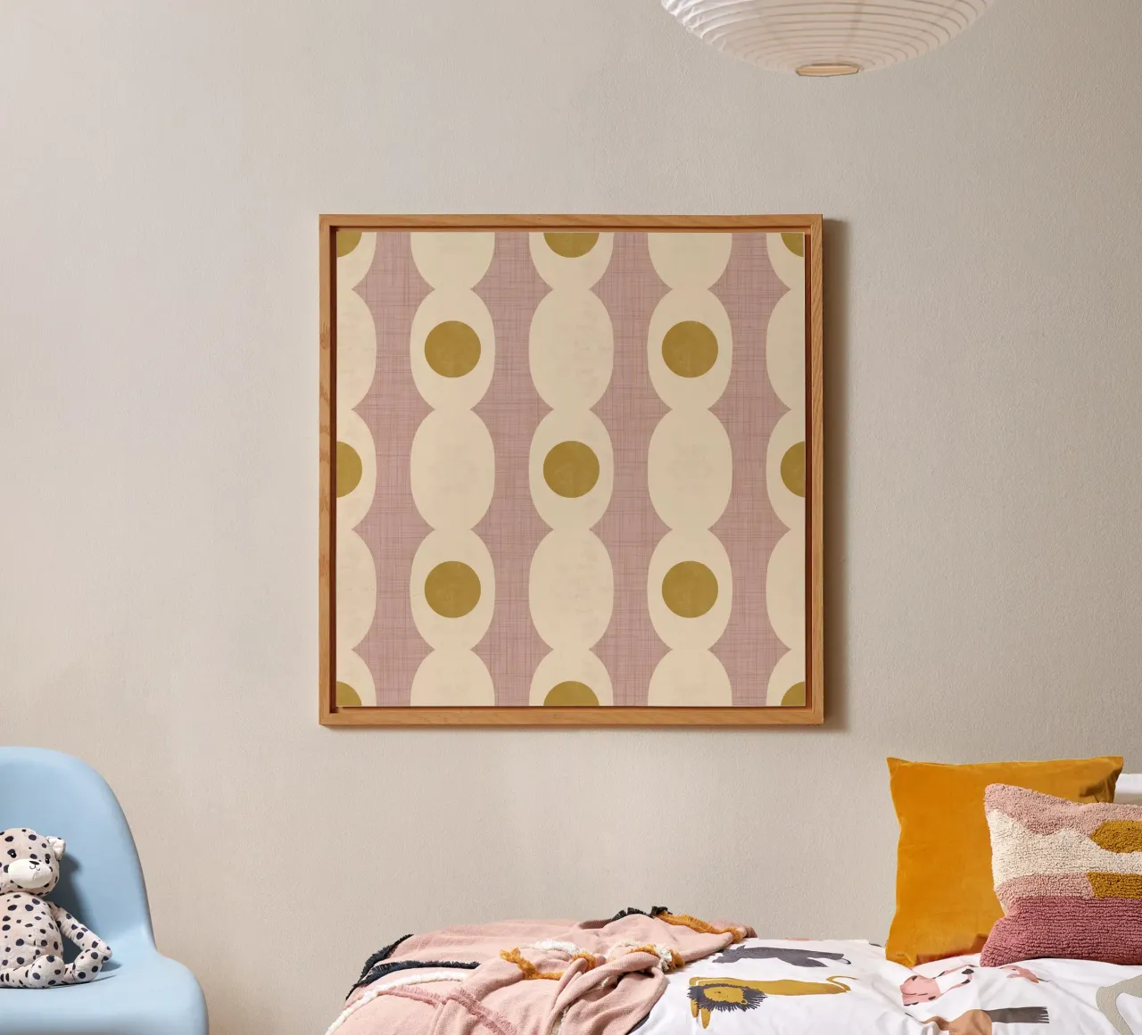 Catena Retro Mod Geo - Malva - Mid Century Modern alluminio dibond da susanacosta