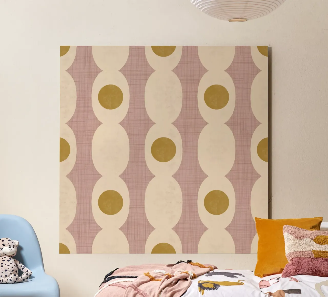 Catena Retro Mod Geo - Malva - Mid Century Modern alluminio dibond da susanacosta