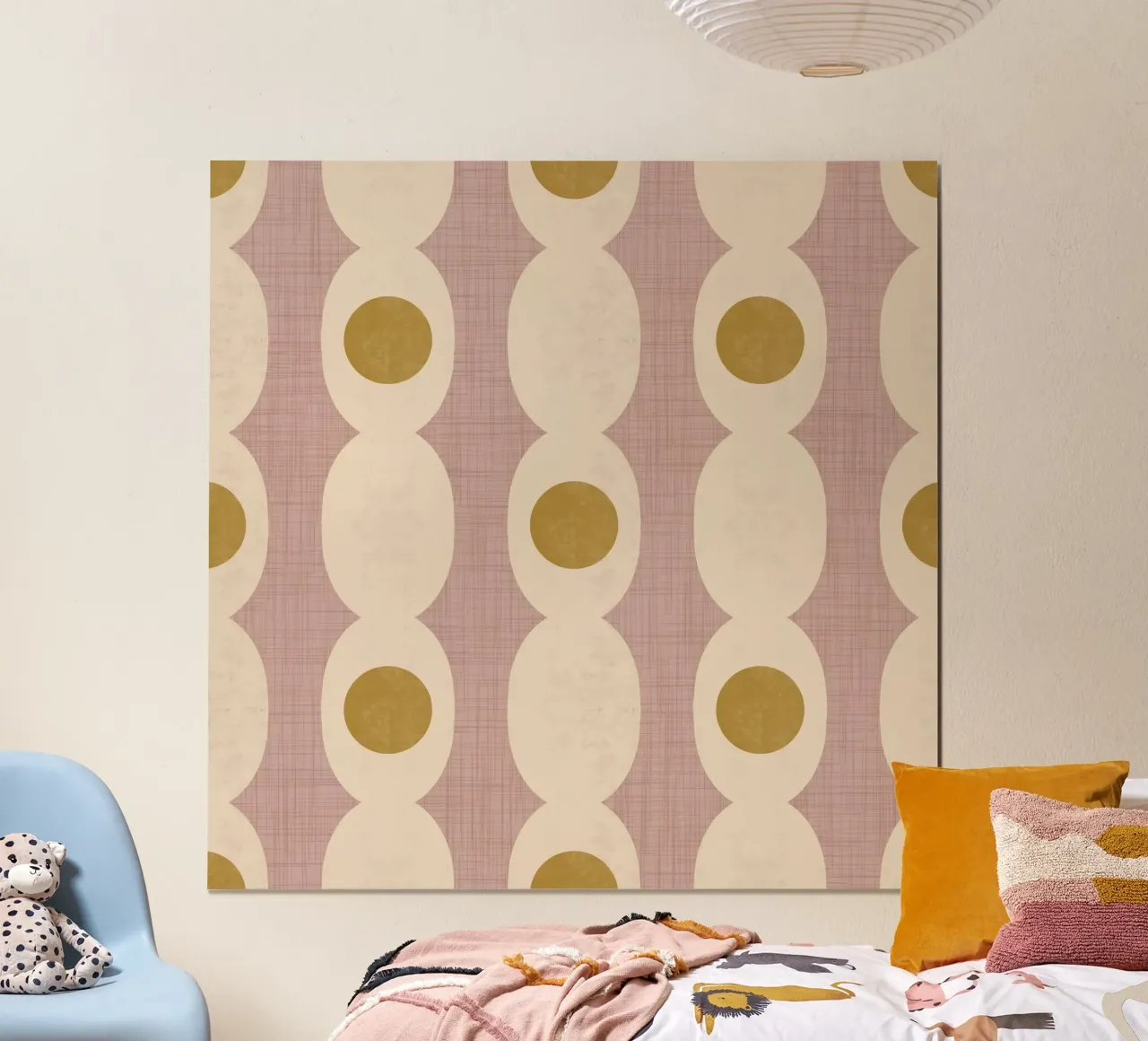 Retro Mod Geo Chain - Mauve - Mid Century Modern poster de susanacosta