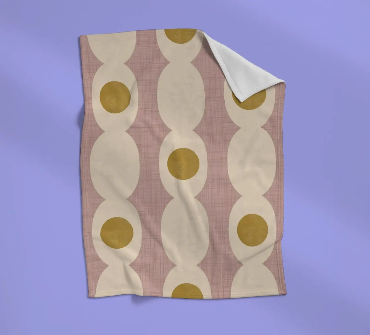 Retro Mod Geo Kette - Mauve - Mid Century Modern Fleecedecke von susanacosta