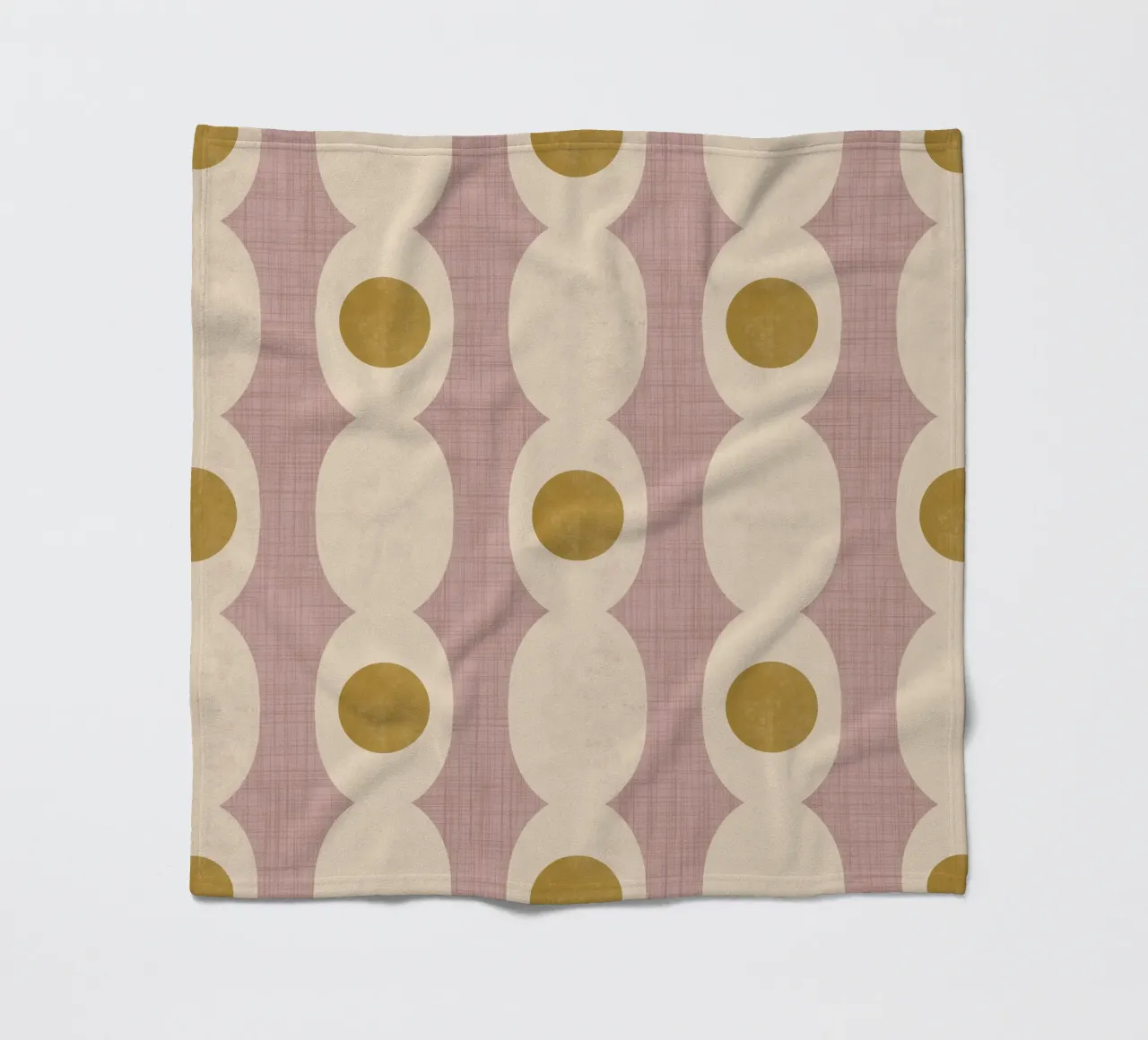 Retro Mod Geo Kette - Mauve - Mid Century Modern Fleecedecke von susanacosta