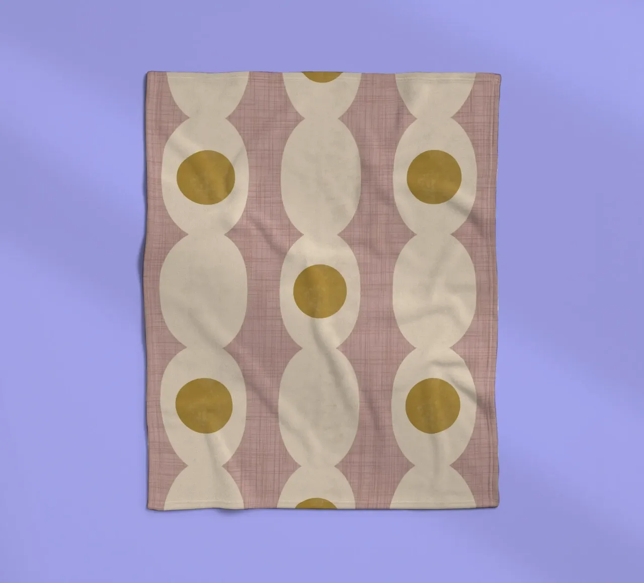 Retro Mod Geo Kette - Mauve - Mid Century Modern Fleecedecke von susanacosta