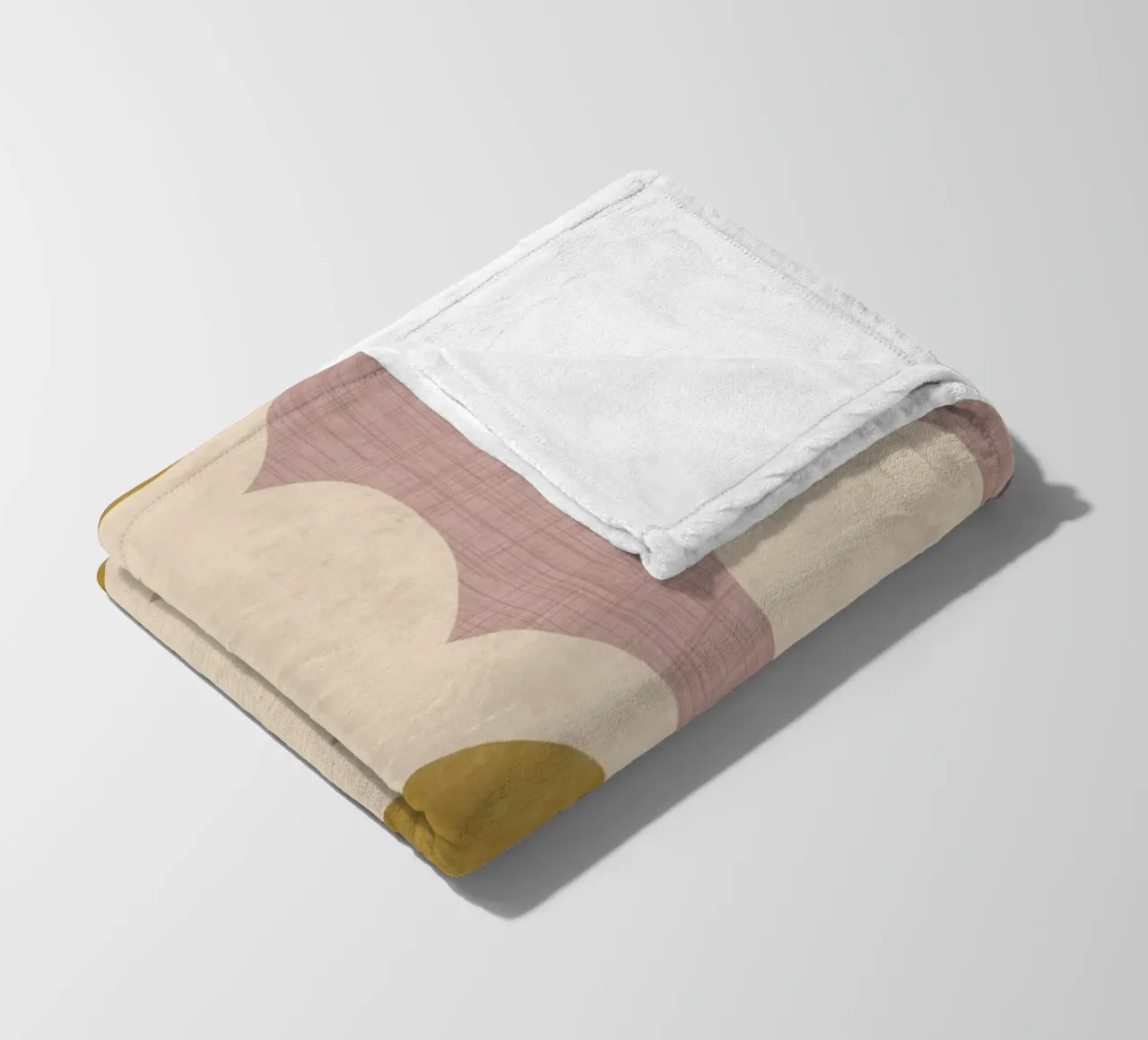 Retro Mod Geo Kette - Mauve - Mid Century Modern Fleecedecke von susanacosta