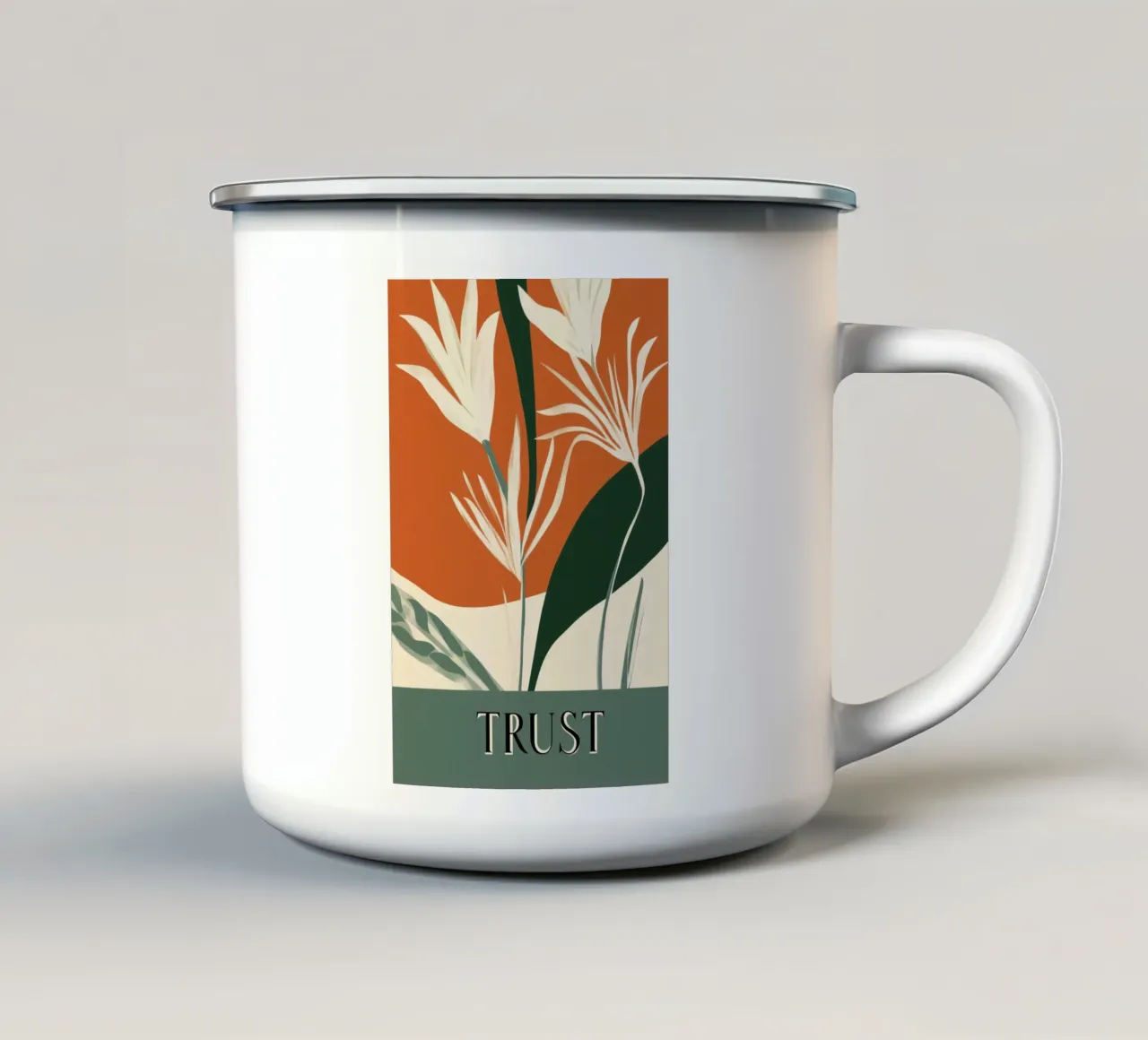 Trust No 2 tazza in smalto da treechild