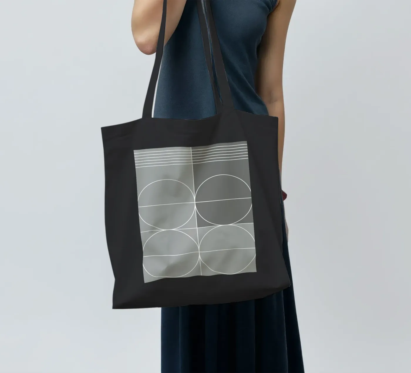 Gray tote bag by KHouse Studio