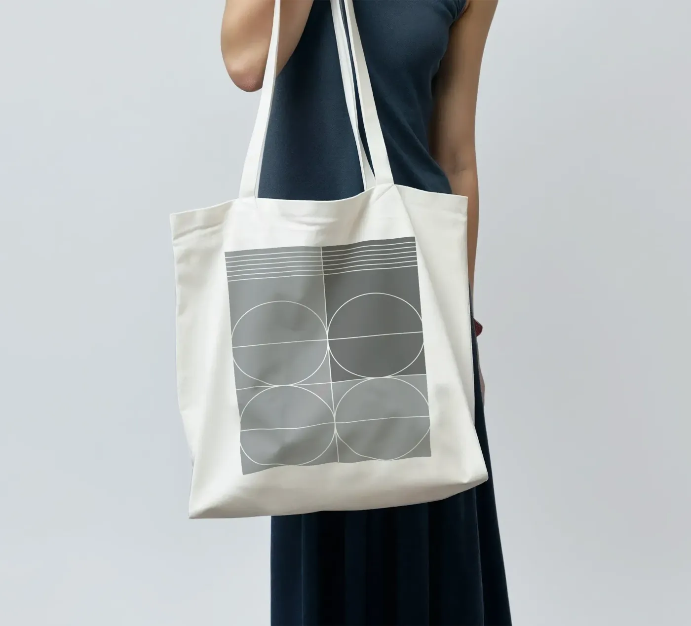 Gray tote bag by KHouse Studio