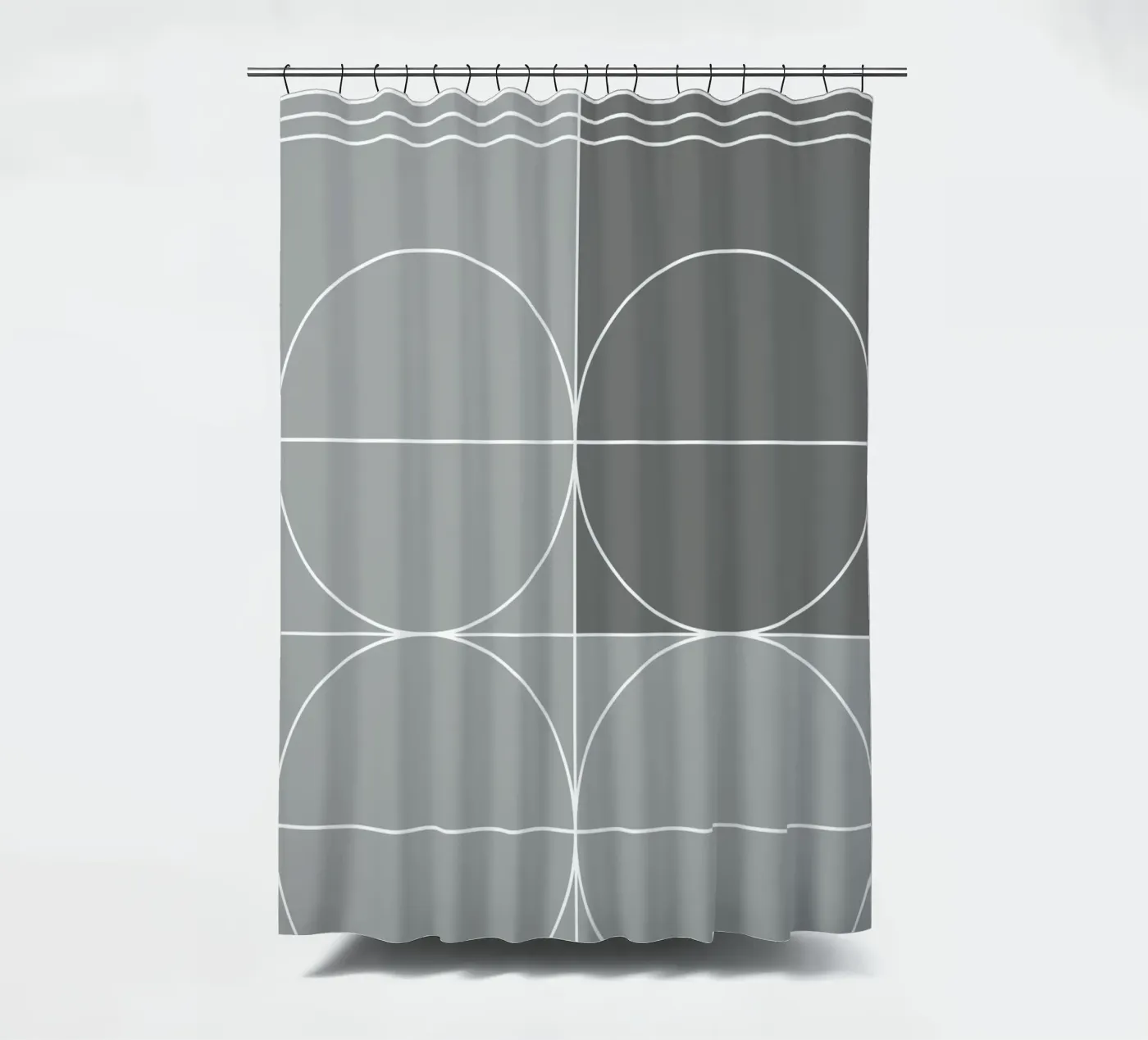 Gray Duschvorhang von KHouse Studio