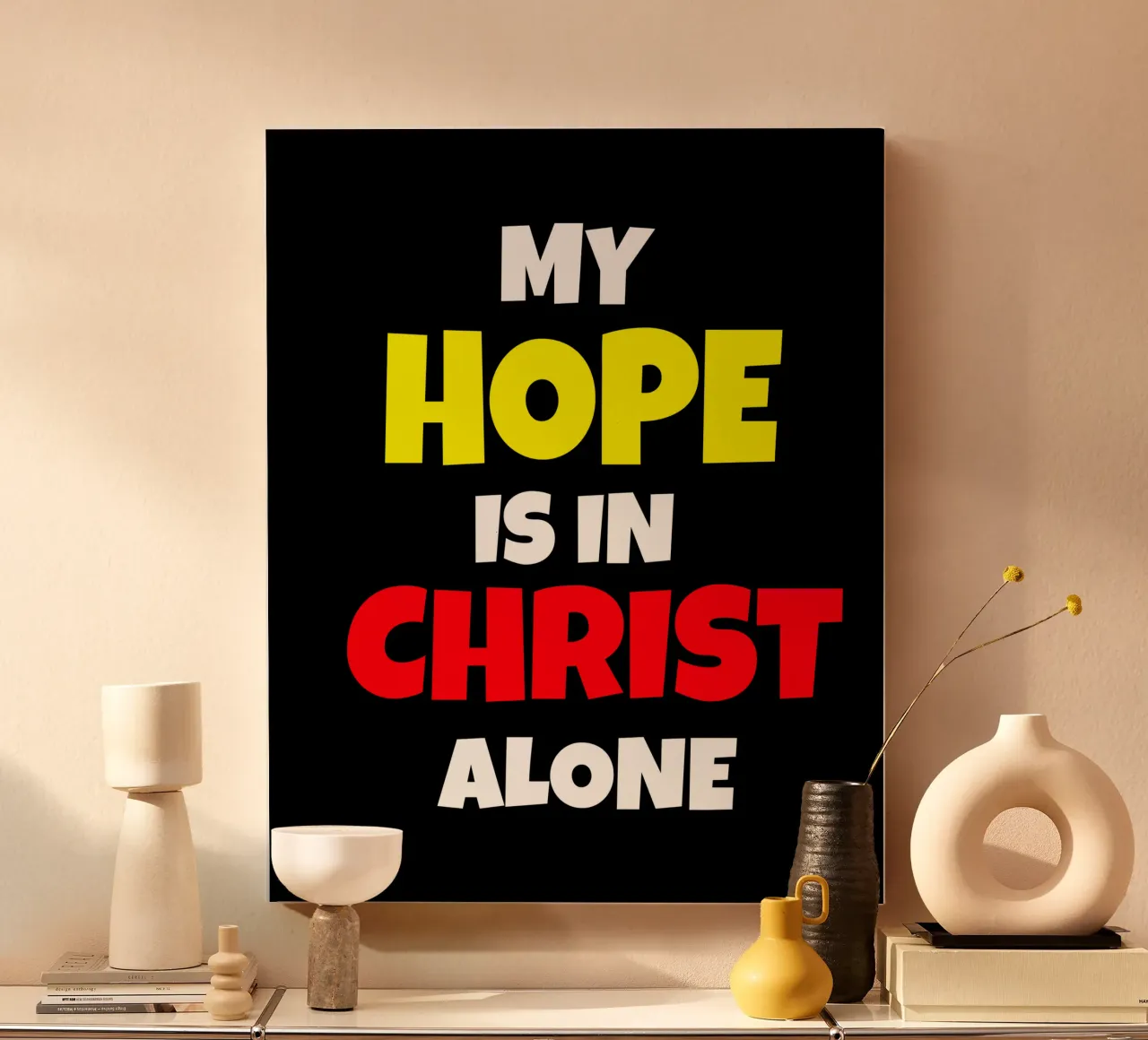 My hope is in Christ alone tela con Cornice a cassetta da happieeagle
