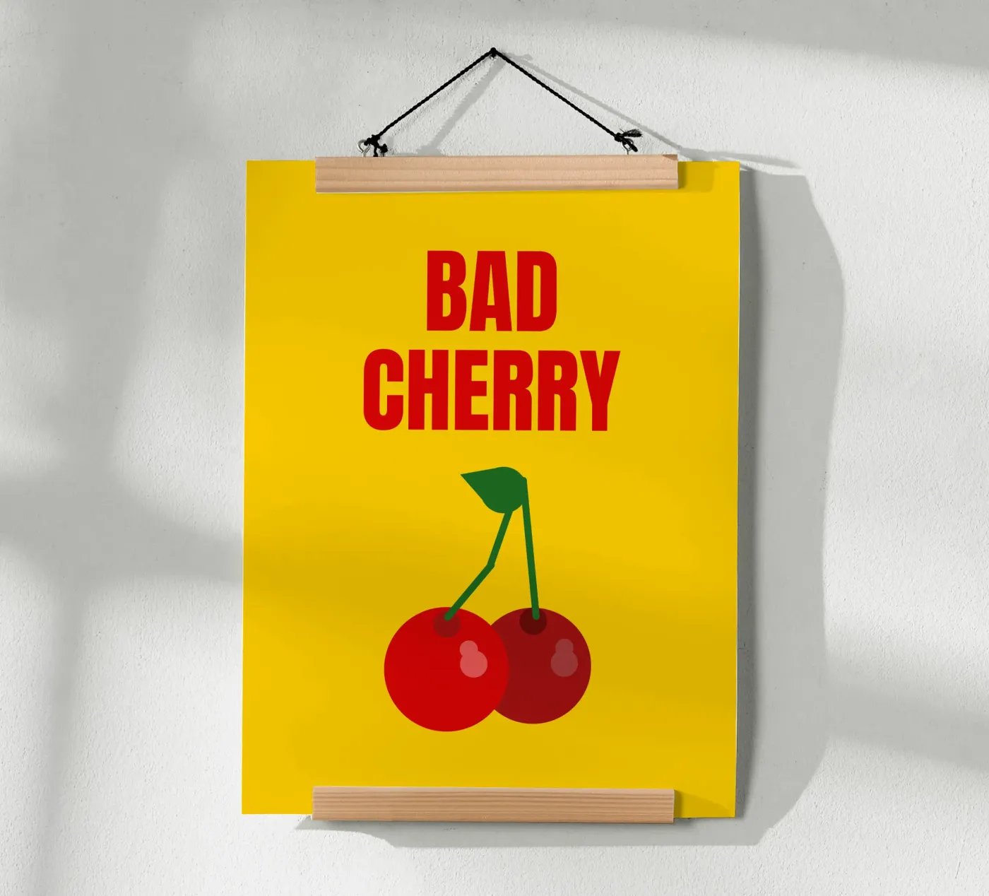 BAD CHERRY yellow poster da HI! there