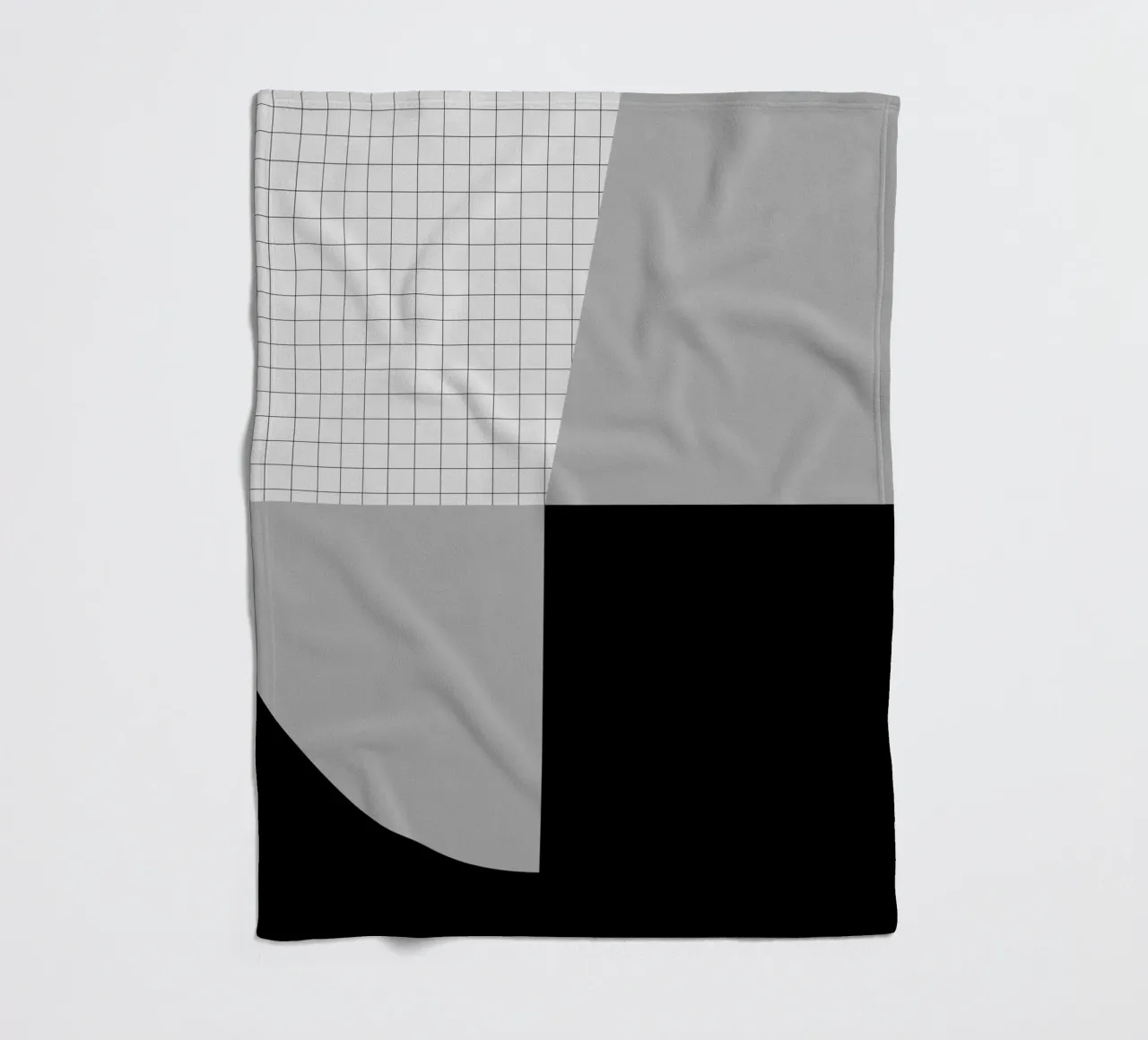 Bianco e nero astratto coperta in pile da KHouse Studio