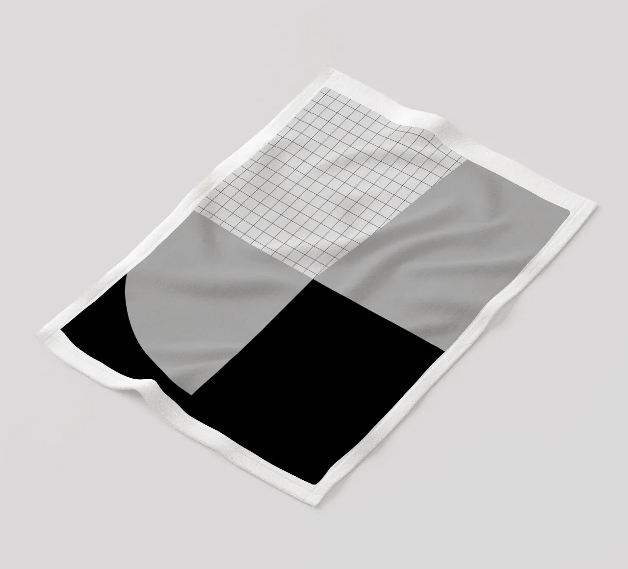 Bianco e nero astratto coperta in pile da KHouse Studio
