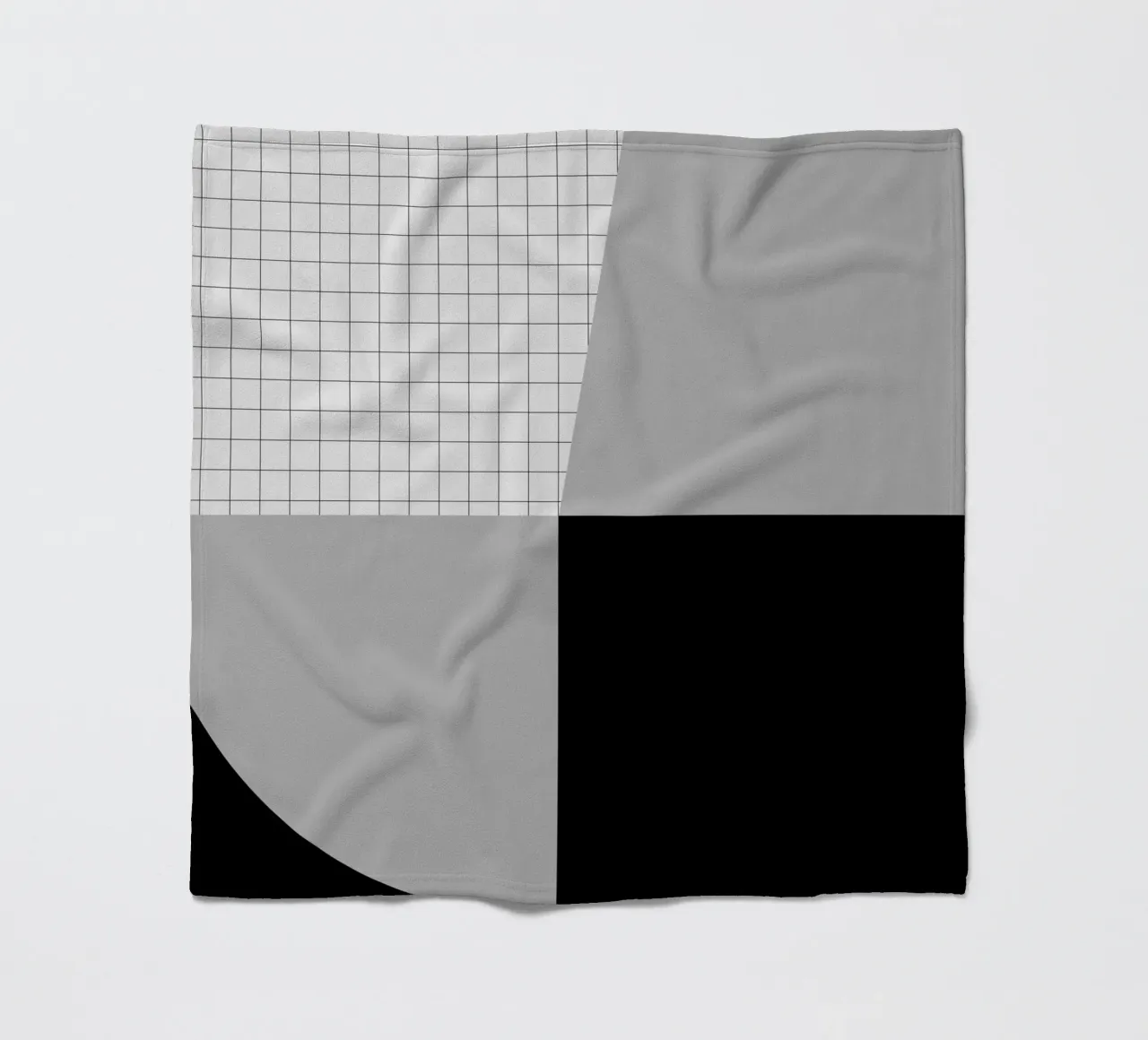 Bianco e nero astratto coperta in pile da KHouse Studio