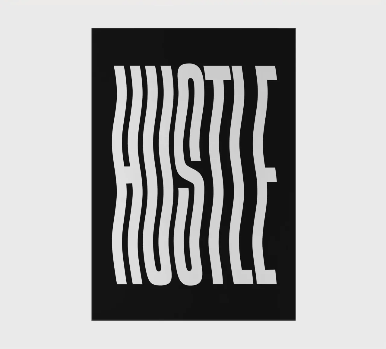 Hustle wavy type (black tone) notebook by Paigaam Studio