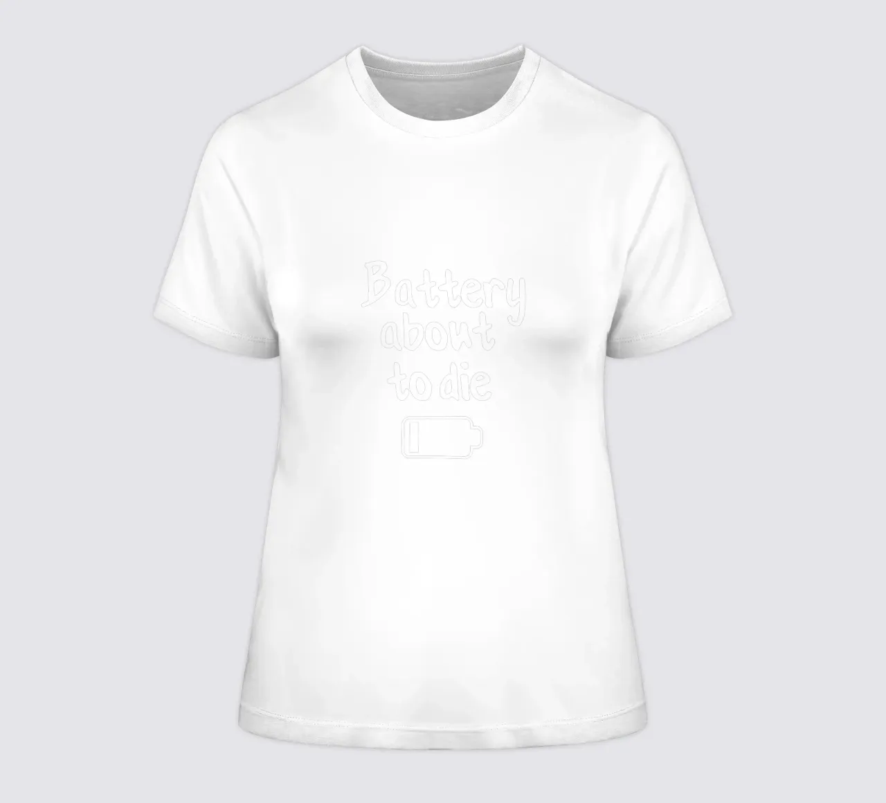Battery about to die Frauen T-Shirt von happieeagle
