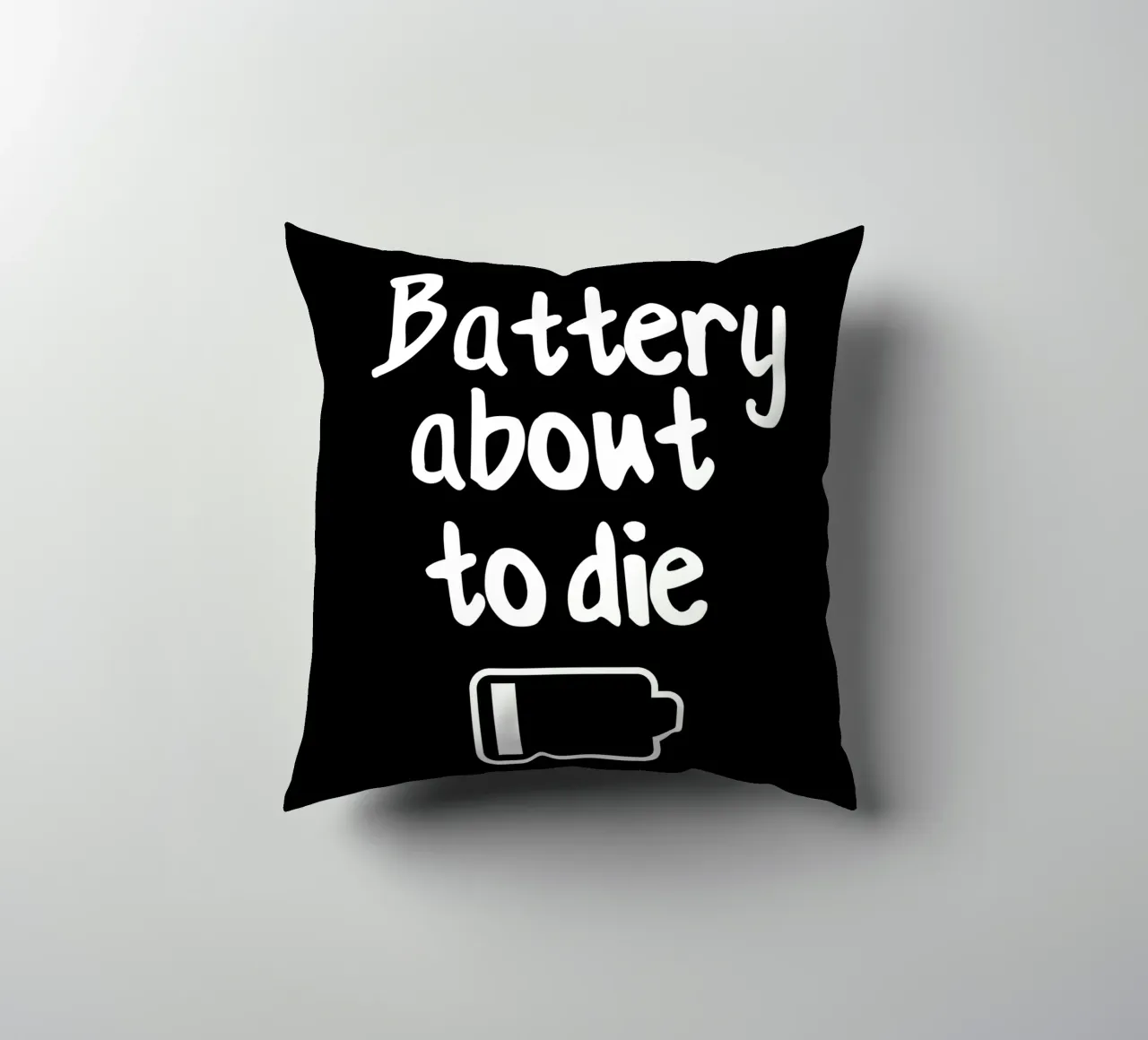 Battery about to die cuscino da happieeagle