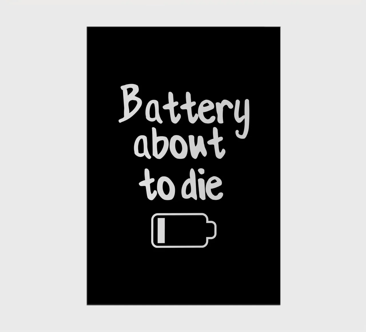 Battery about to die notebook by happieeagle