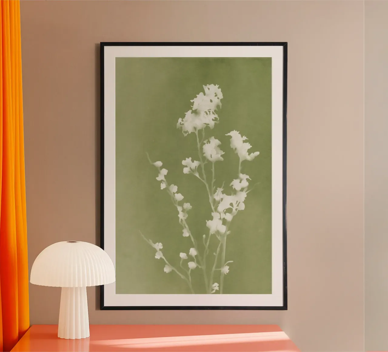 Cianotipo verde floreale poster da amini54