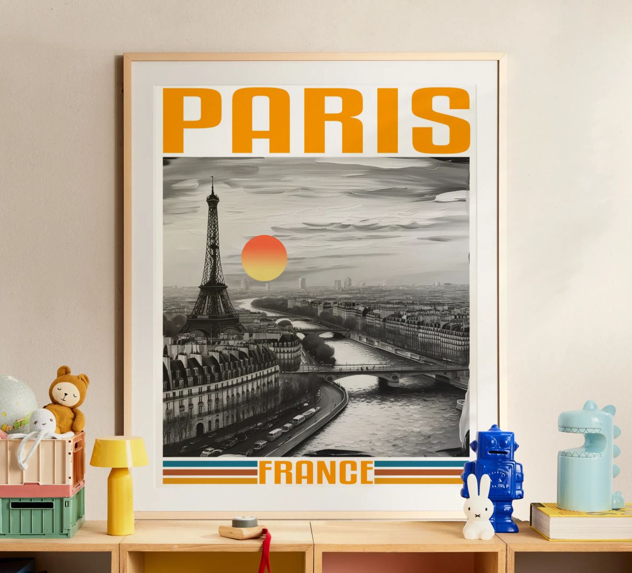 PARIGI città panorama anni '70 design classico retrò poster da theganduls