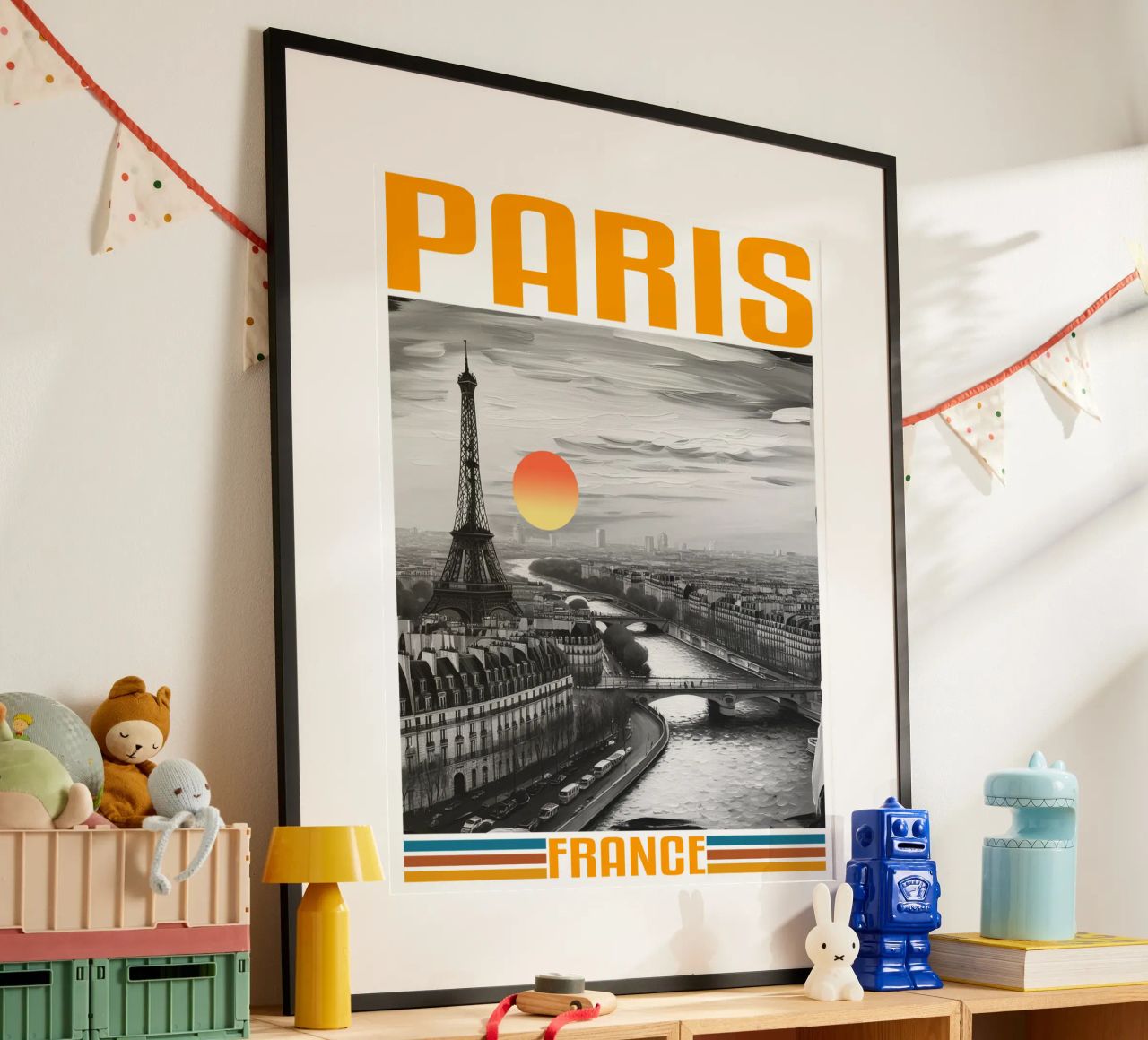 PARIGI città panorama anni '70 design classico retrò poster da theganduls