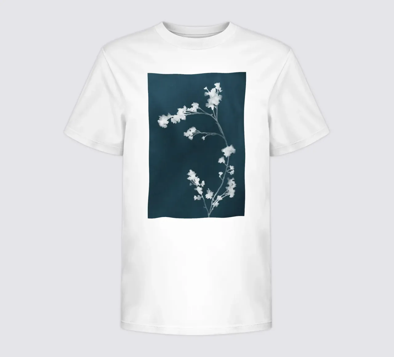 Blue Floral Cyanotype kids t-shirt by amini54