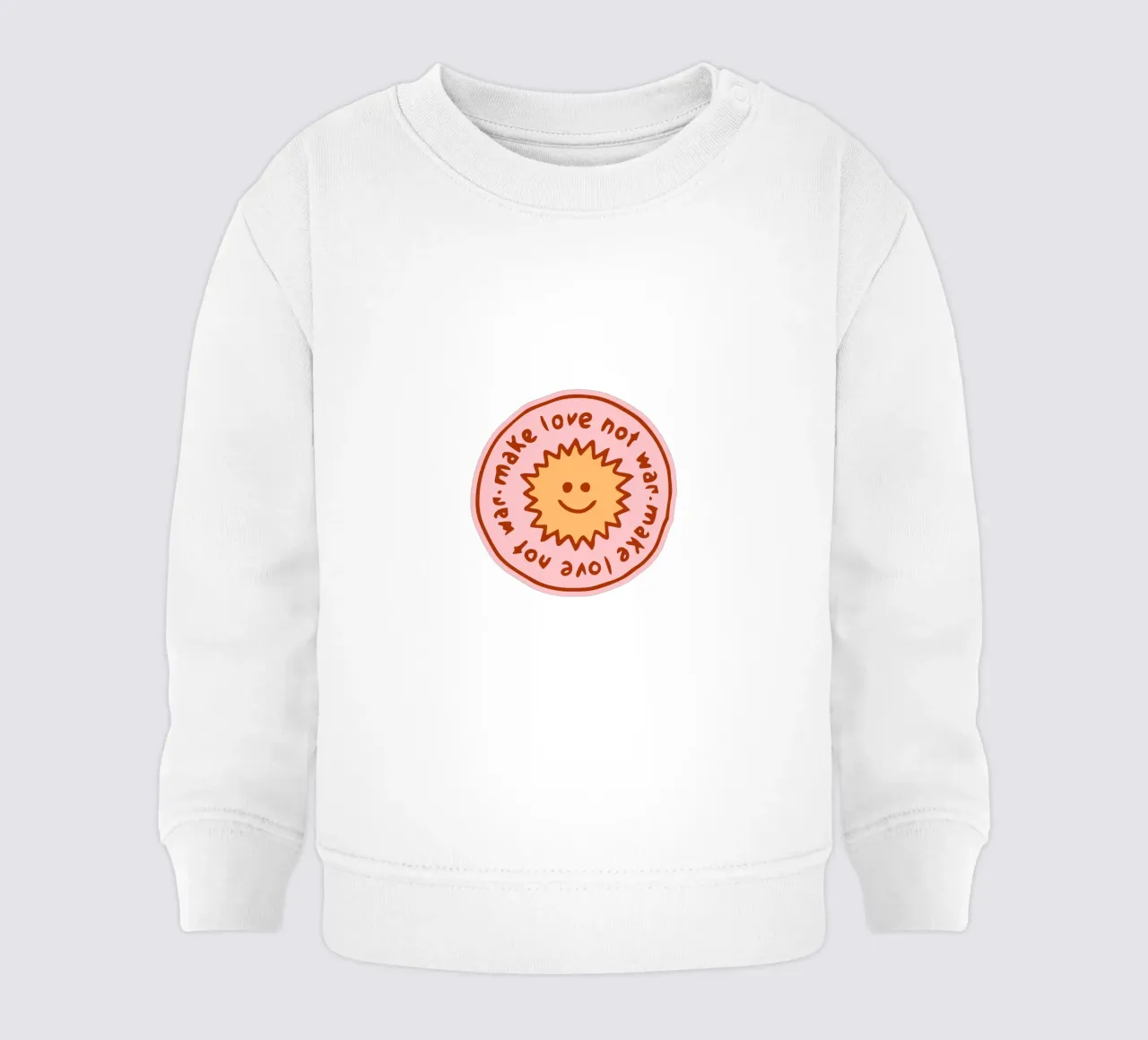 Citazioni: "Fate l'amore, non la guerra". felpa neonato da pdigitalprints
