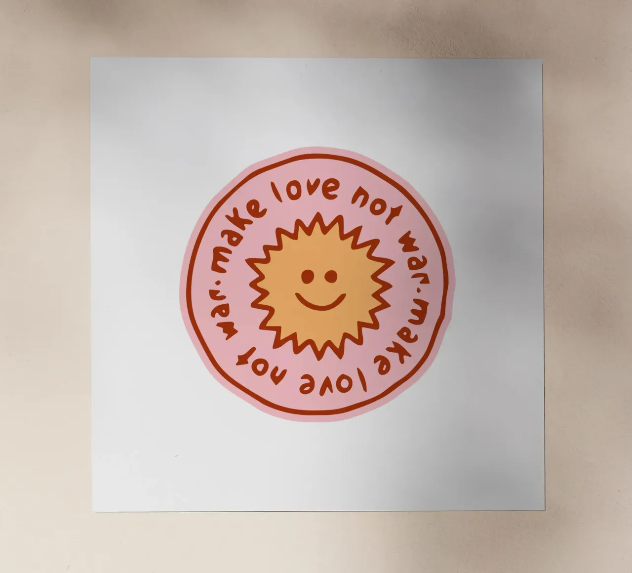 Citazioni: "Fate l'amore, non la guerra". pellicola backlit da pdigitalprints