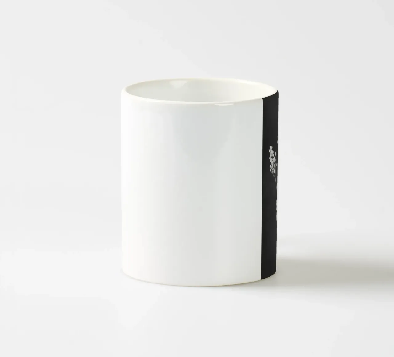 Cianotipia floreale nera tazza in ceramica da amini54