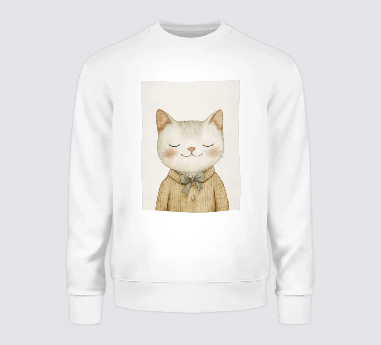Gatto pastello amore Felix felpa da Carinaprint