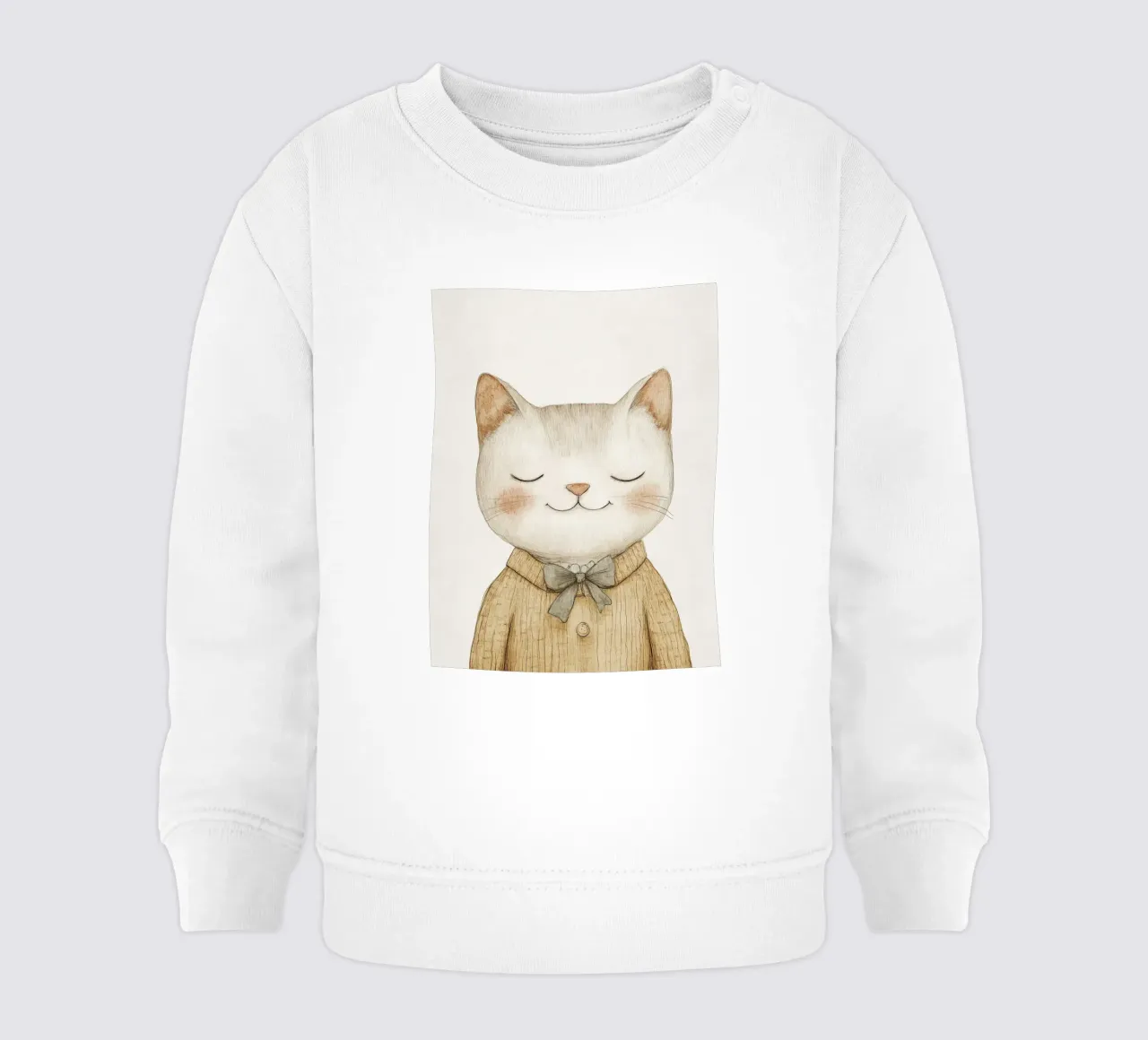 Gatto pastello amore Felix felpa neonato da Carinaprint