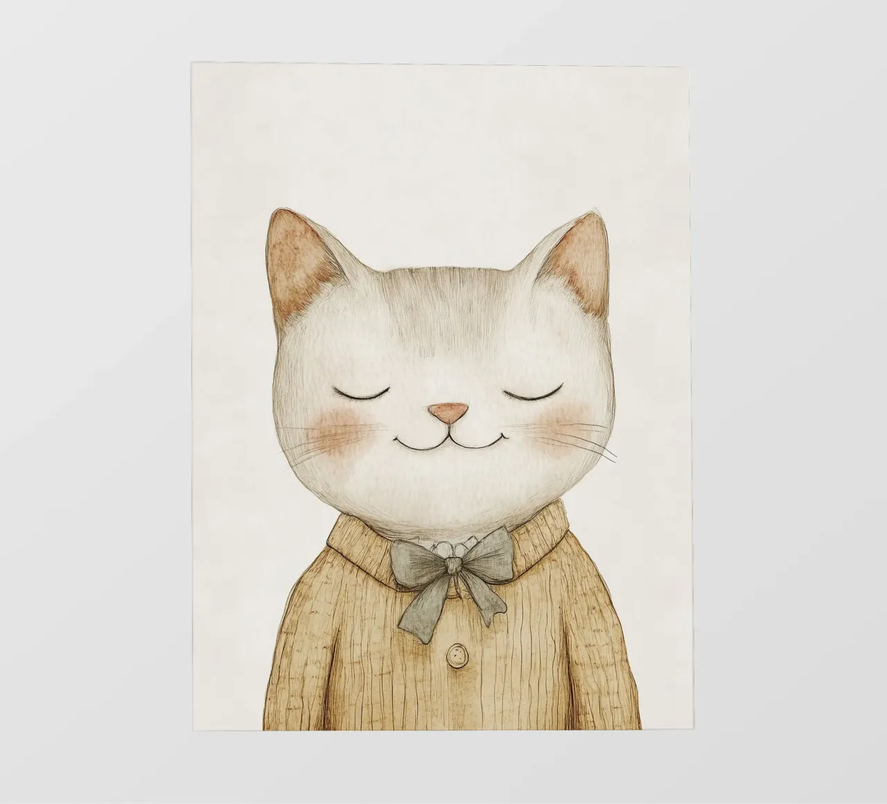 Gatto pastello amore Felix telo in pvc da Carinaprint