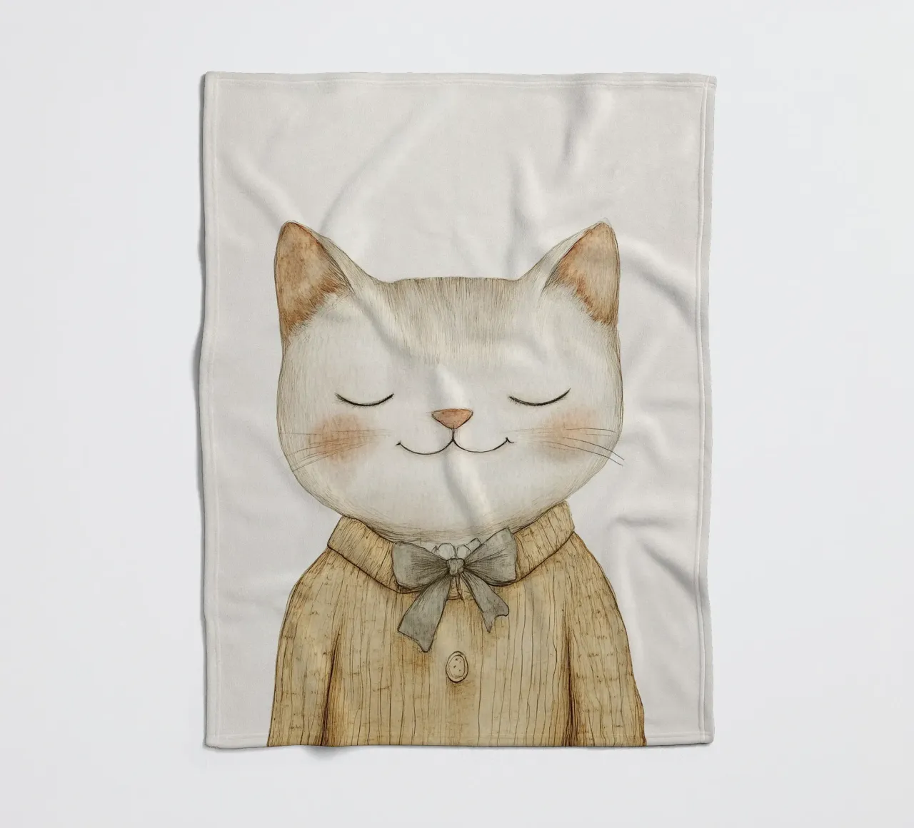 Gatto pastello amore Felix coperta in pile da Carinaprint