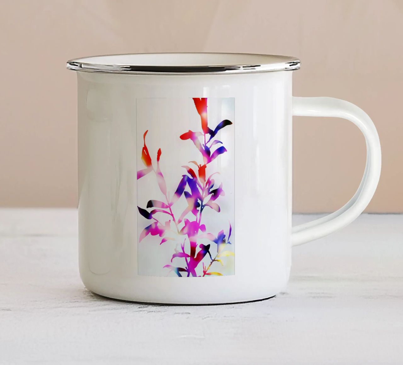 Florescenza Viola tazza in smalto da amini54