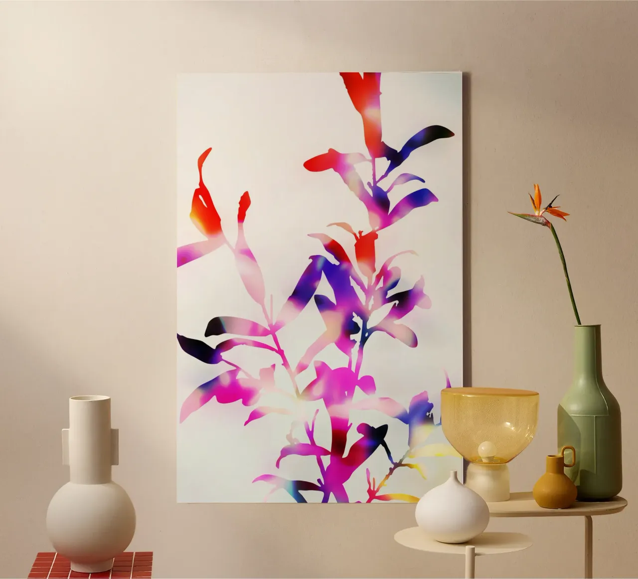 Florescence Viola canvas with Floater frame by amini54