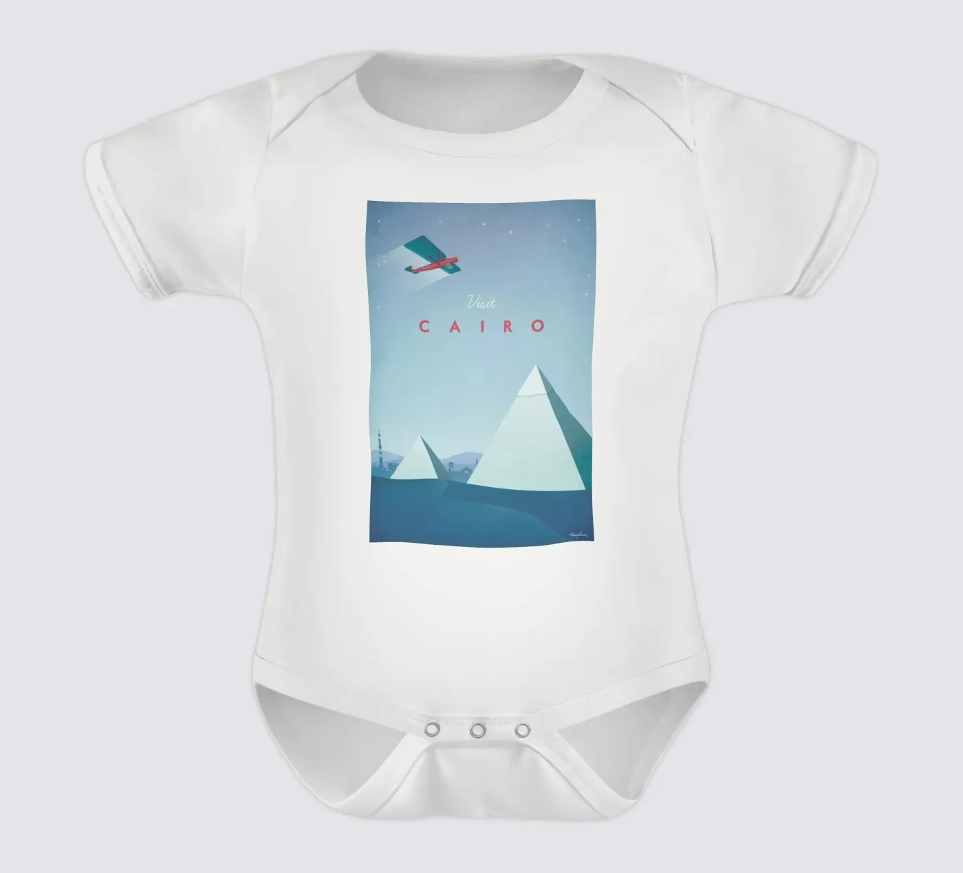 Cairo short-sleeve baby romper by Henry Rivers