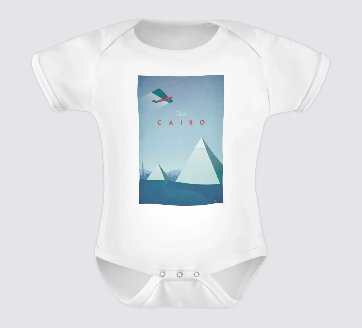 Cairo short-sleeve baby romper by Henry Rivers