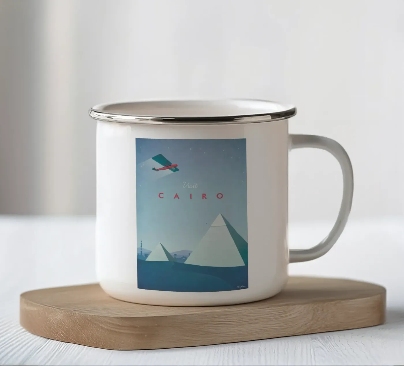 Cairo enamel mug by Henry Rivers