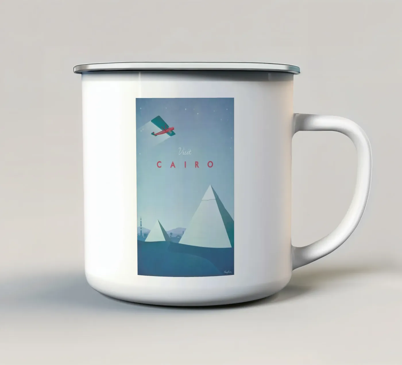 Cairo enamel mug by Henry Rivers